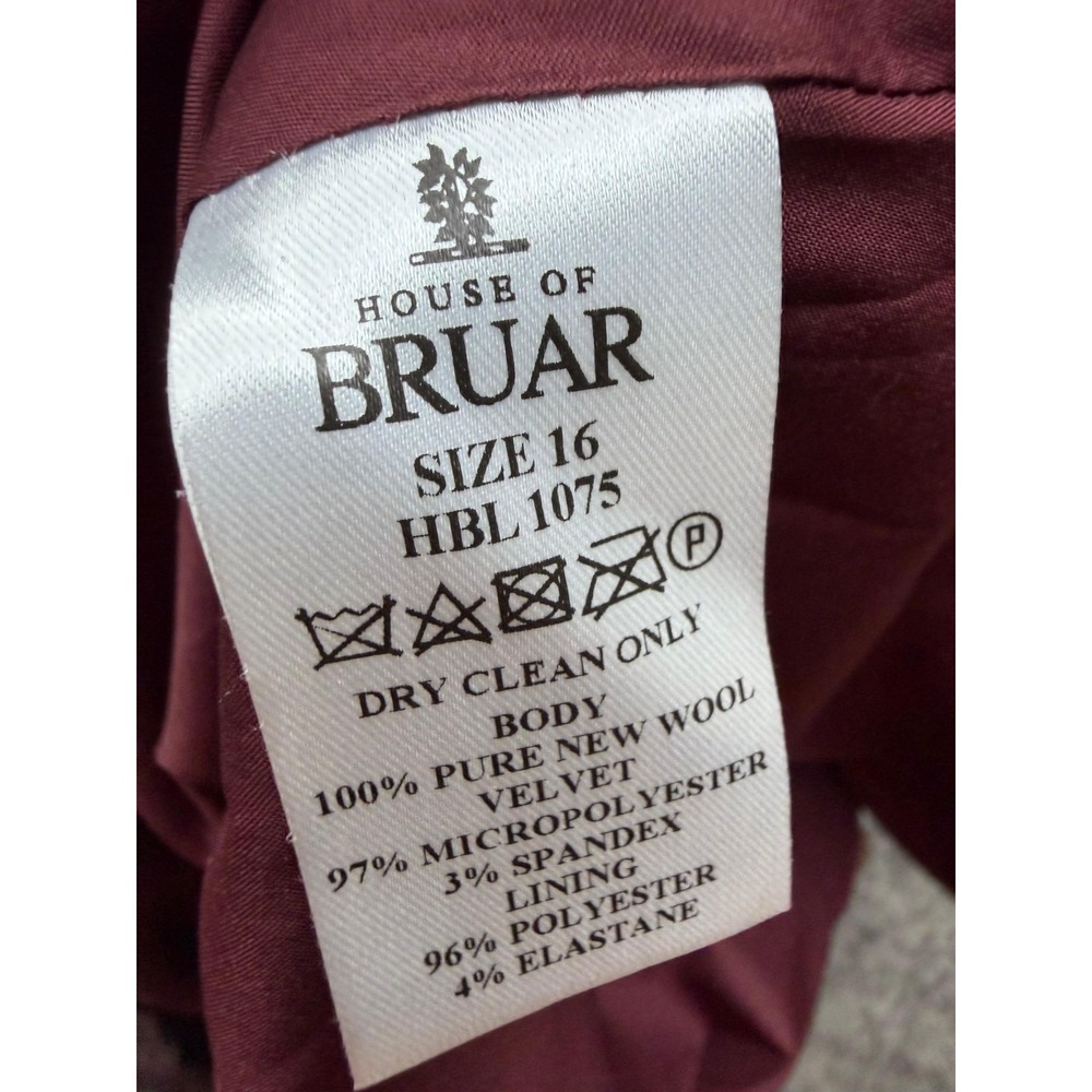 NWOT House of Bruar Ladies Velvet Wool Button Tweed Dress Midi Brown Size 16 - Picture 6 of 13